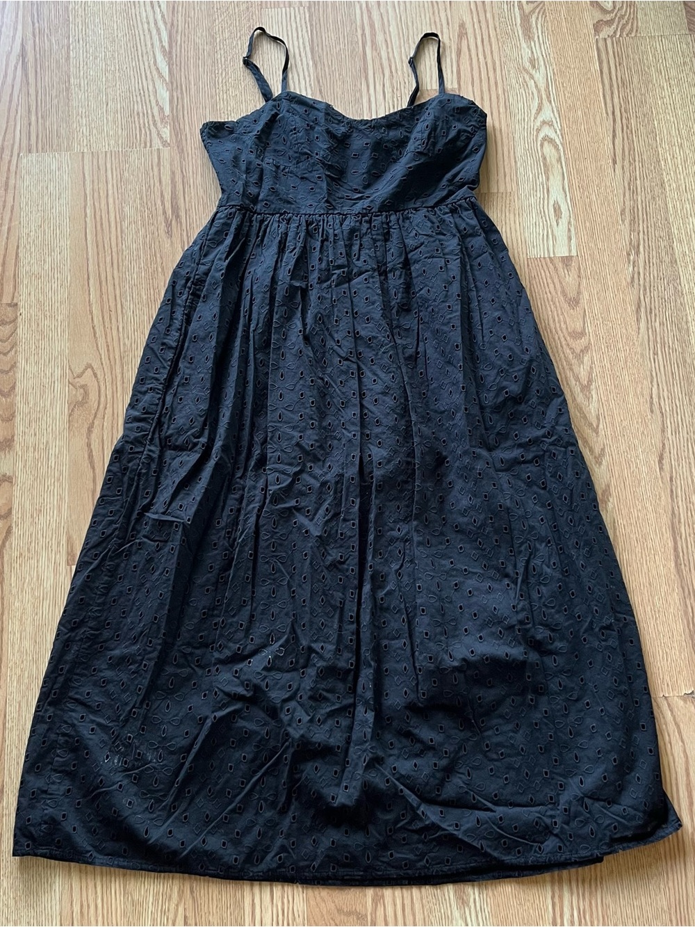 A New Day black eyelet lace midi dress